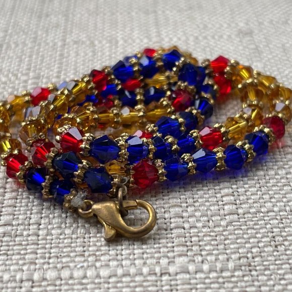 Women Necklace Multi Color Beads Mala Fashion Jewelry Wrap Bracelet - Picture 7 of 9